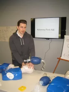 CPR training techniques by the Red Cross in Kelowna